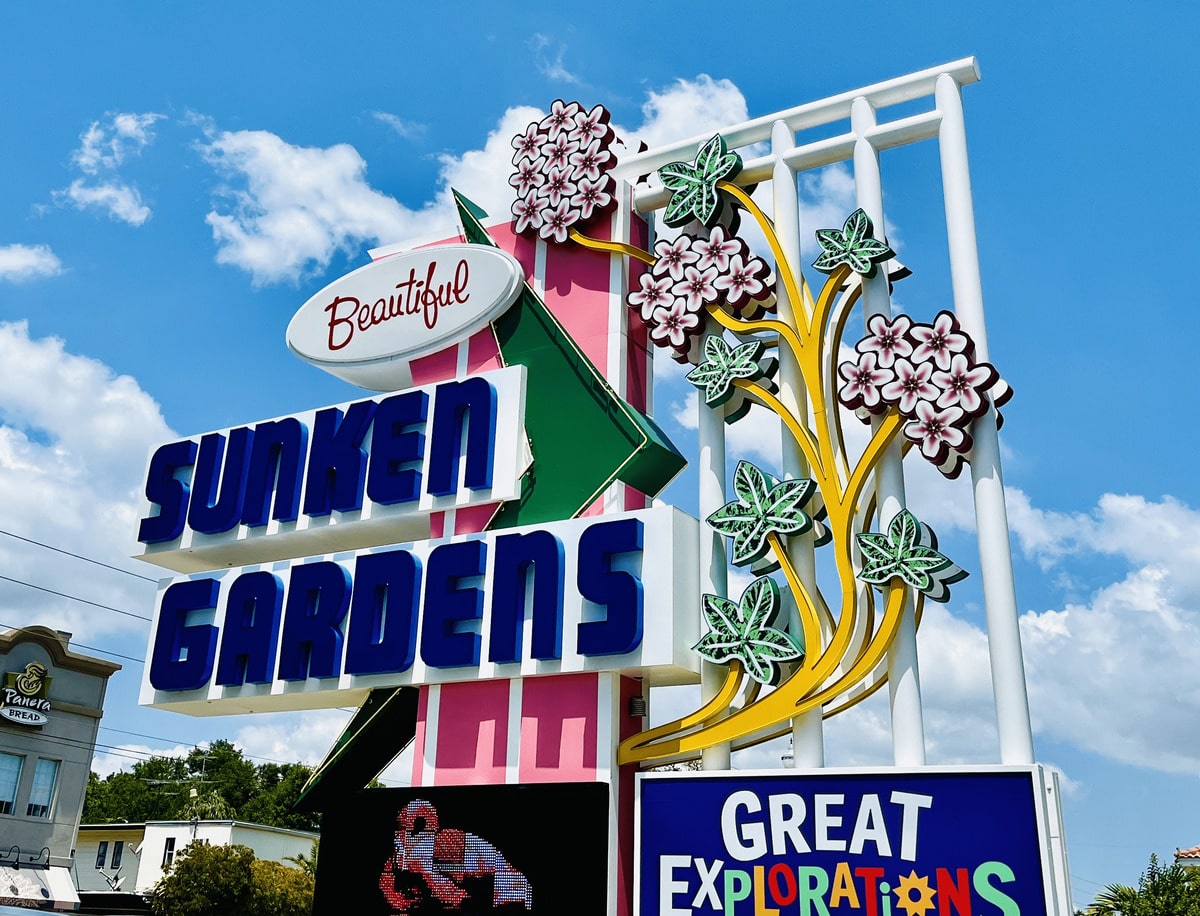 Sunken Gardens sign