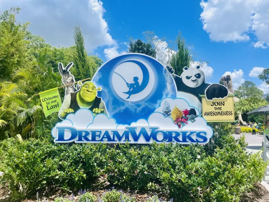 Dreamworks Land sign