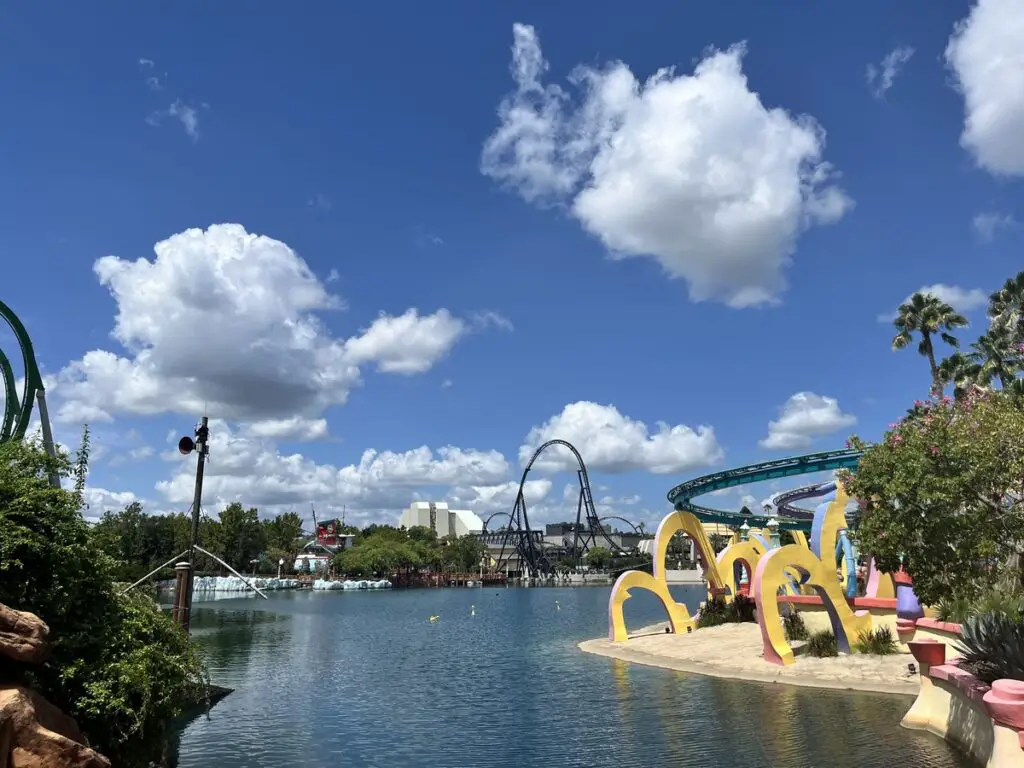 View of rides at Island's of Adventure