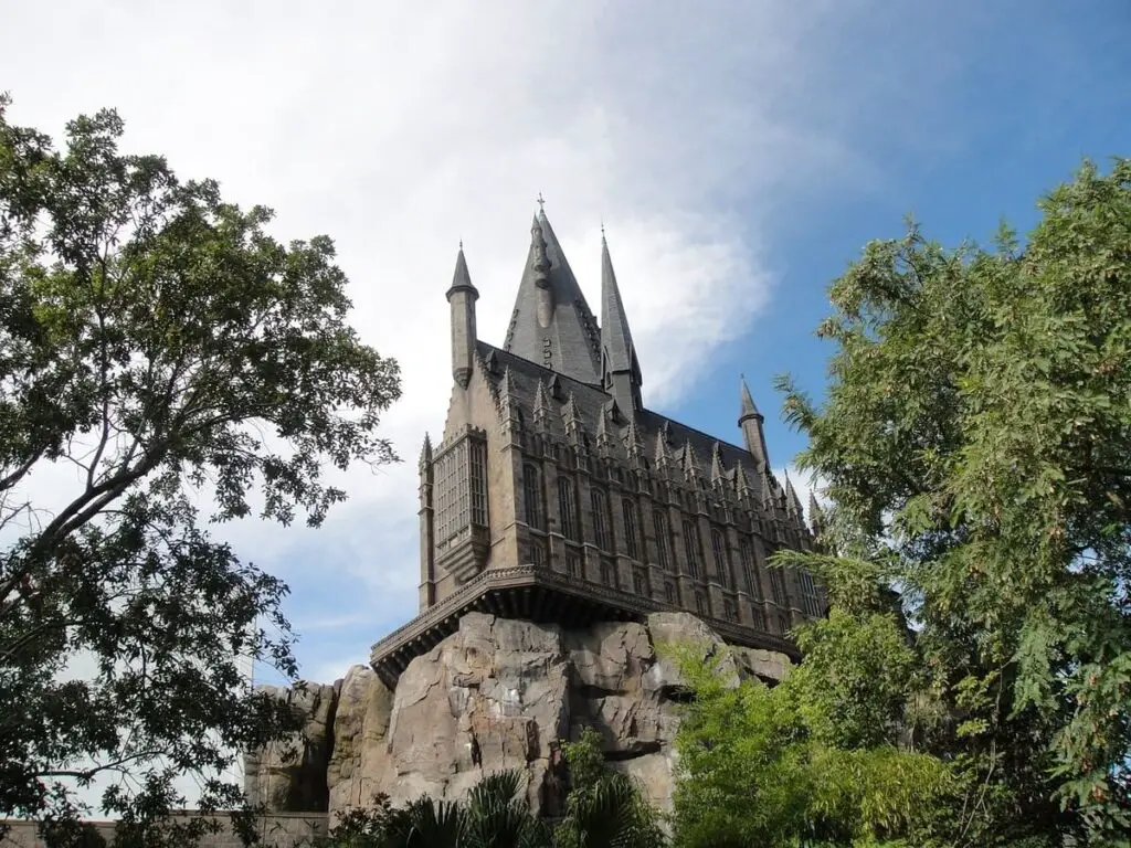 angle view of the Hogwarts castle at Universal's Islands of Adventure